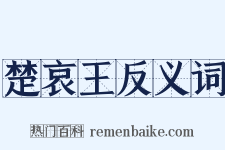 楚哀王反义词是什么意思的图片